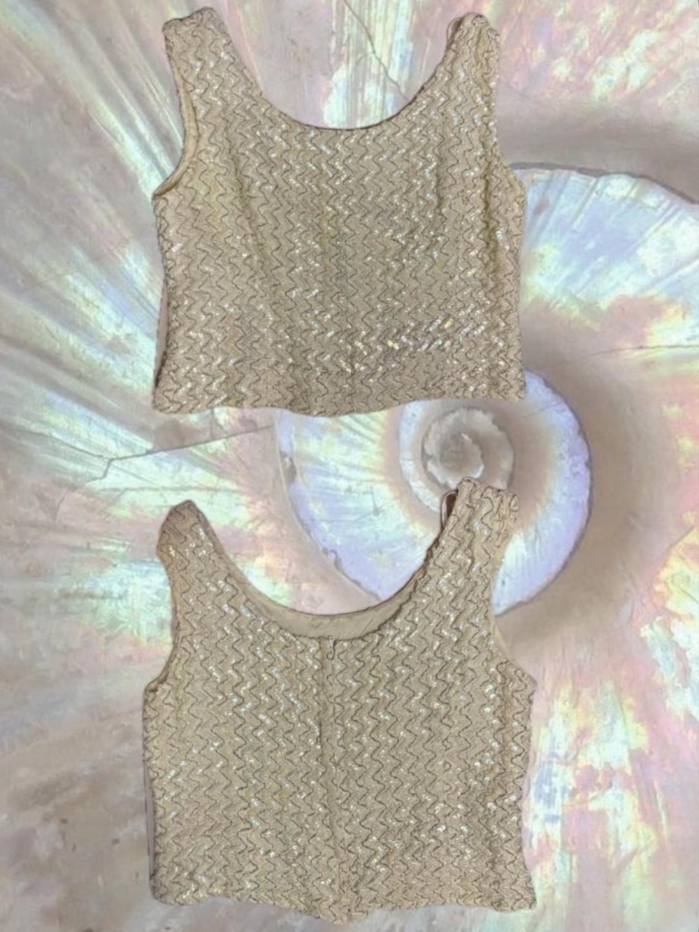 Vintage 50s ‘Algo Originals’ Iridescent Sequin Beaded Top